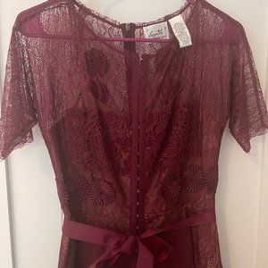 Byron Lars Carissima Sheath Dress, Size 2, Maroon